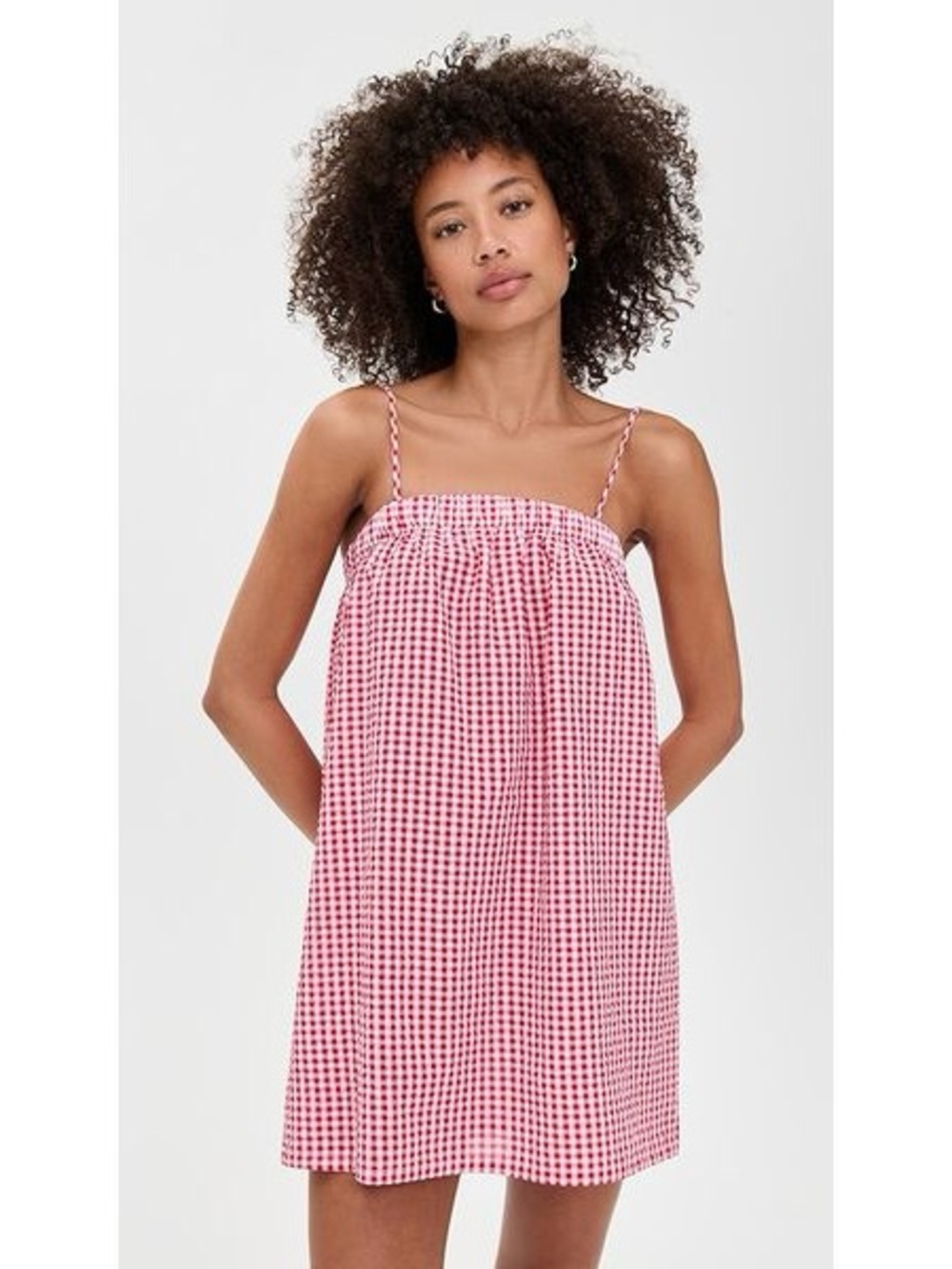 Le Bop Red & White Gingham Mini Dress sz M Shopbop